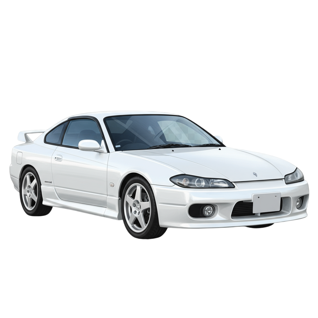 alt="Nissan Silvia S15, high-performance FR sports car from Japan"
