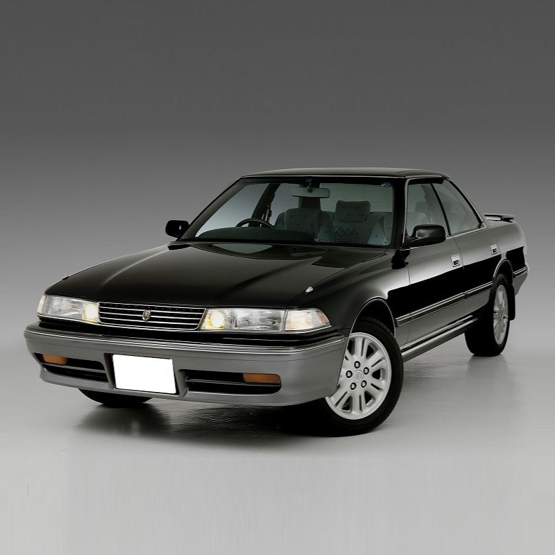 Toyota Mark II JZX81 2.5GT Twin Turbo with boxy 1980s Japanese sedan design.